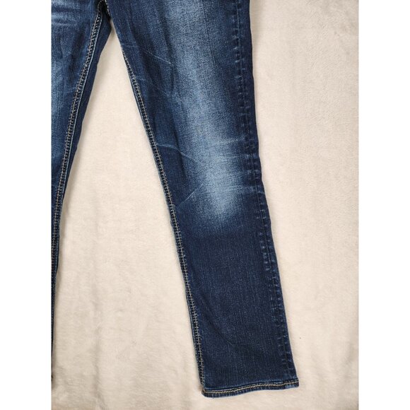 Silver Suki Straight Blue Jeans Womens Western Glove Works Size 29 X 32 - Picture 4 of 15